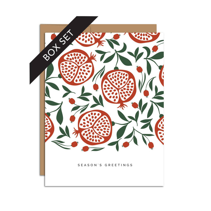 Pomegranate Holiday Card, Set of 8