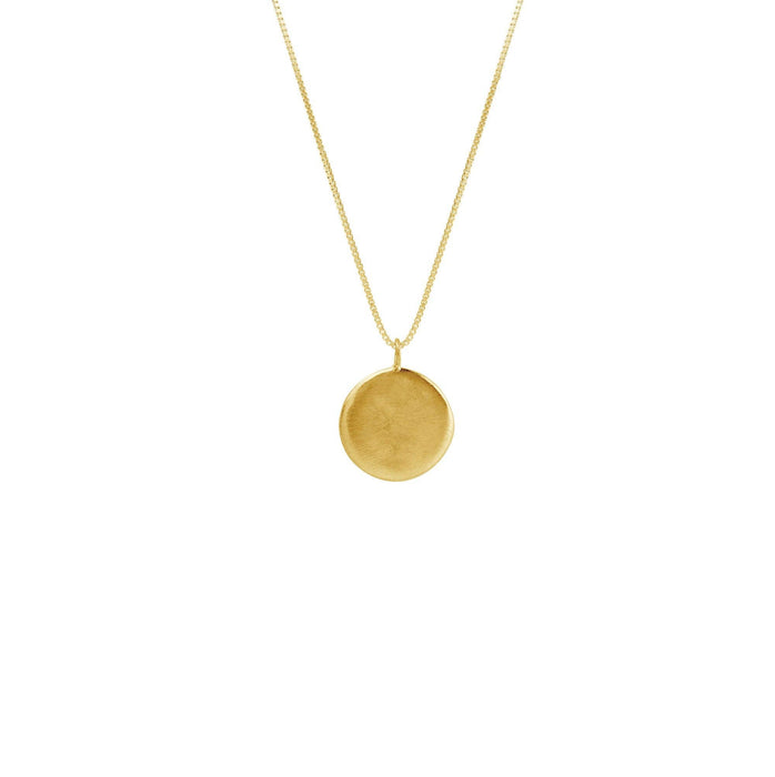 large disc necklace: Vermeil