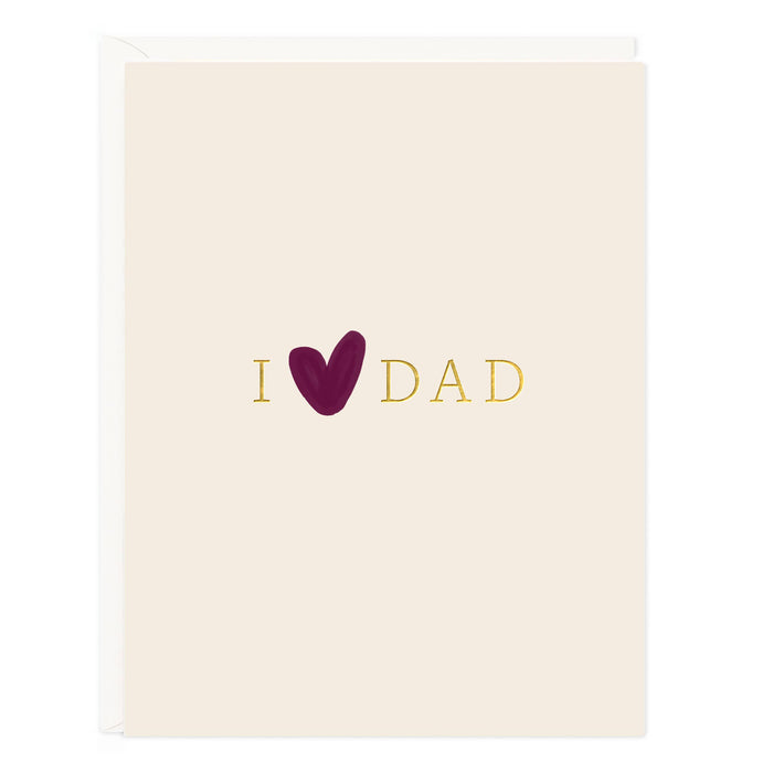 Dad Heart Cream Card