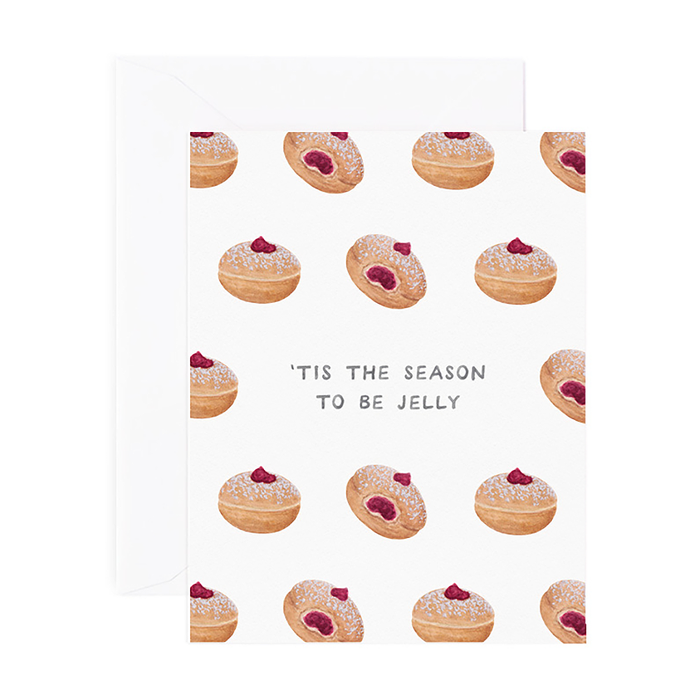 Jelly Donut Hanukkah Card